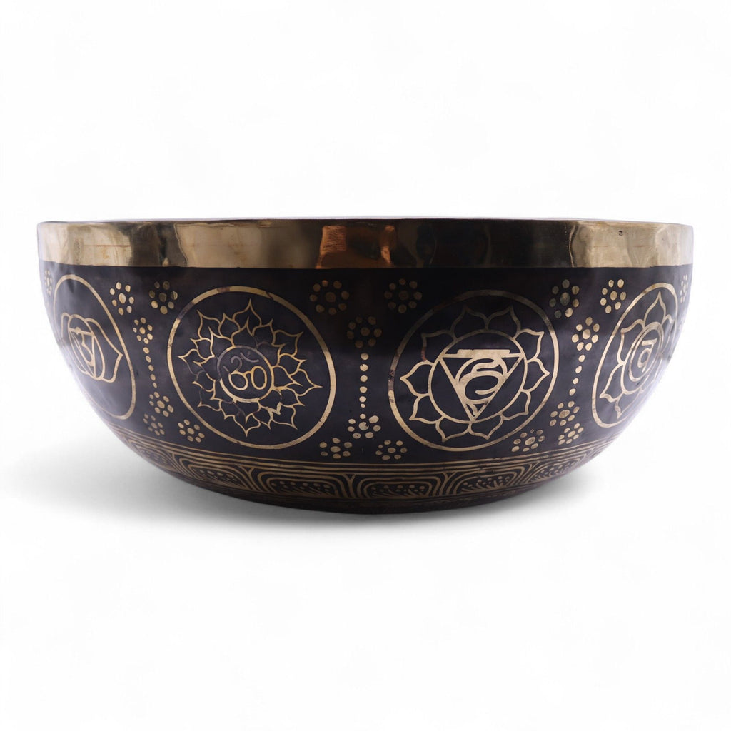 Engraved - Huge Vibrational Feet Standing Bowl - 50x20cm (10.7kg)