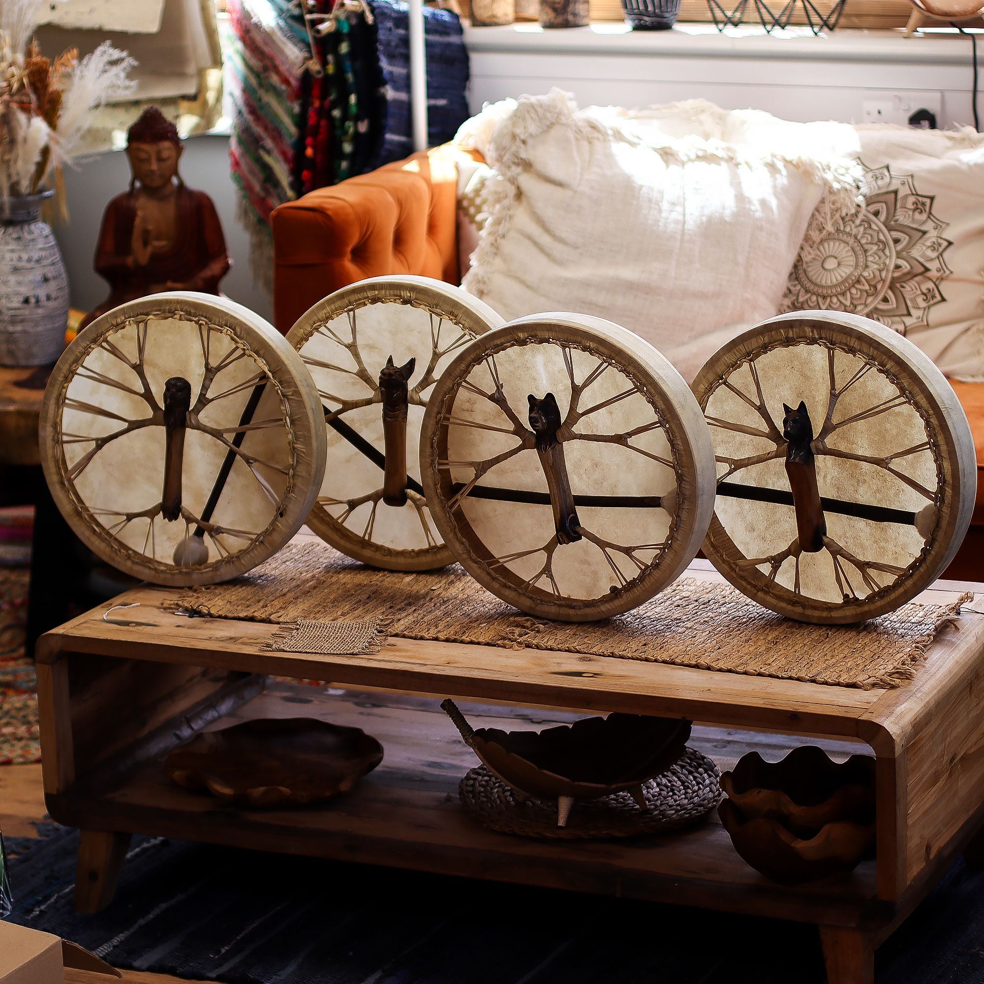 Spirit of the Wolf - Sharman Drum & Stick- Tunable - 40cm